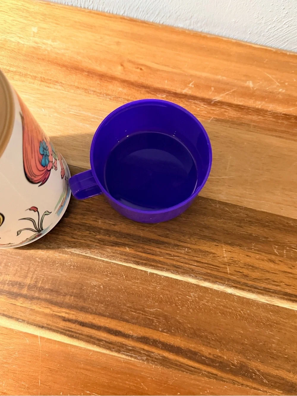 Unused Purple-Top Troll Thermos with Illustrated Troll Design - Picture 4 of 9